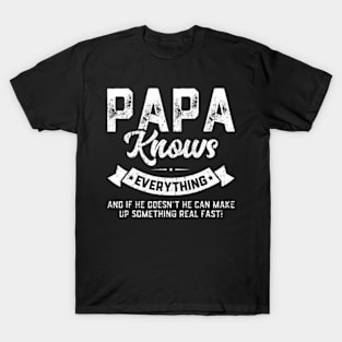 Papa Knows 60Th ny Fathers Day T-Shirt